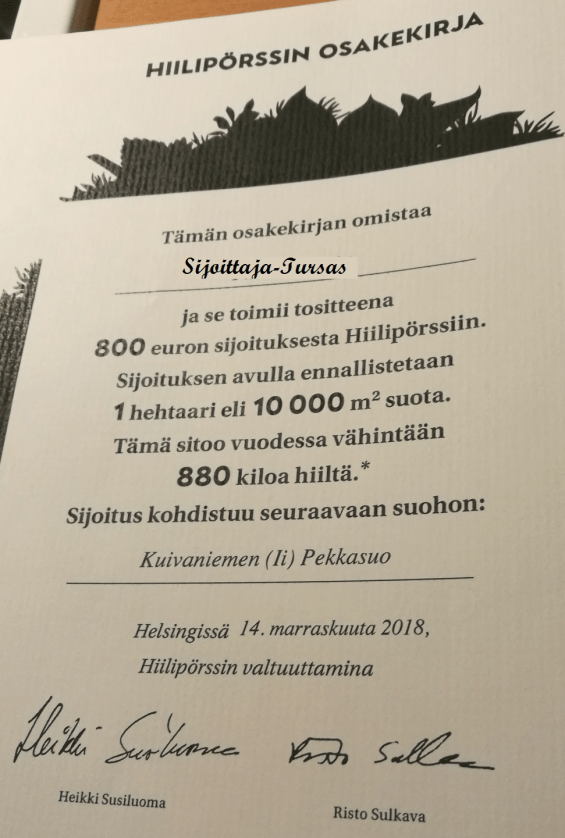 hiiliporssi-osakekirja